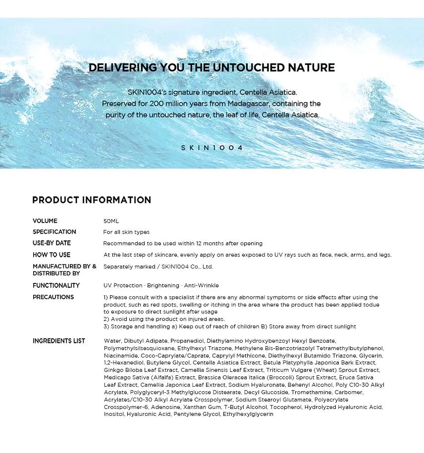 SKIN1004 - Madagascar Centella Hyalu-Cica Water-Fit Sun Serum