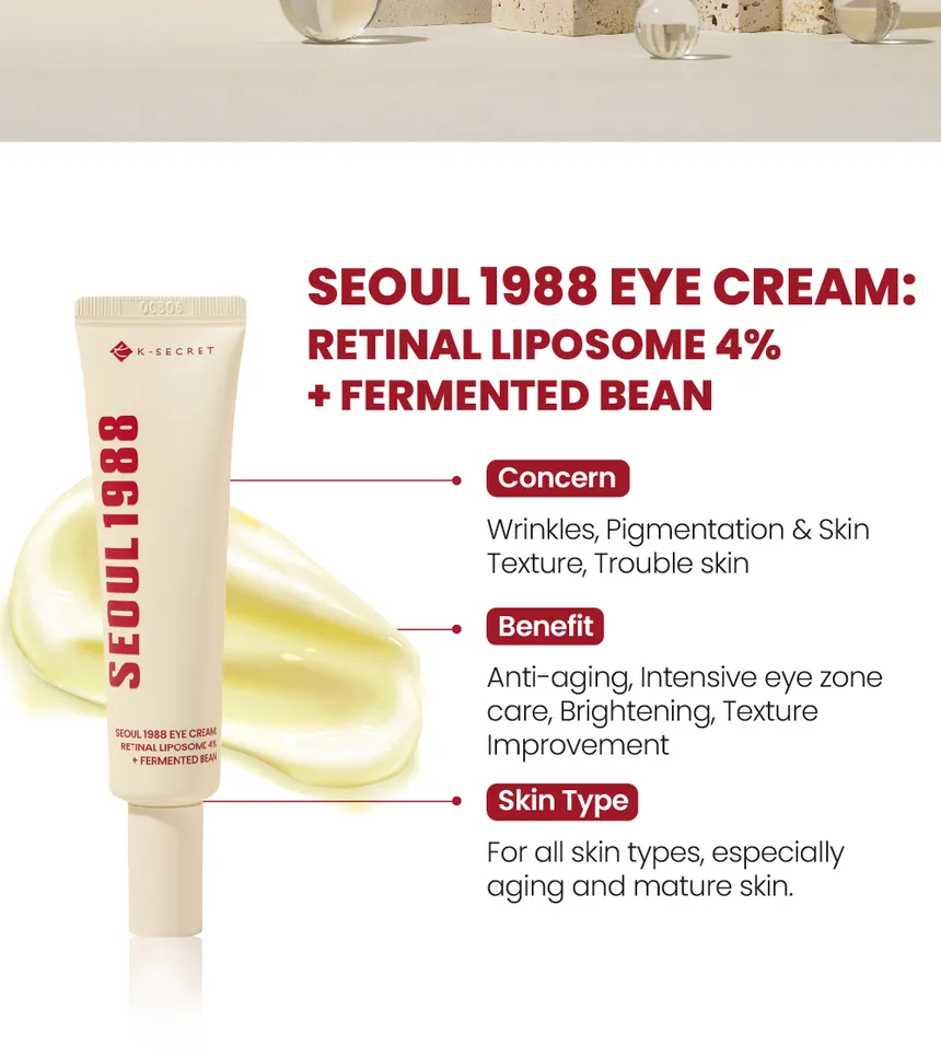 KSECRET - SEOUL 1988 Eye Cream : Retinal Liposome 4% + Fermented Bean