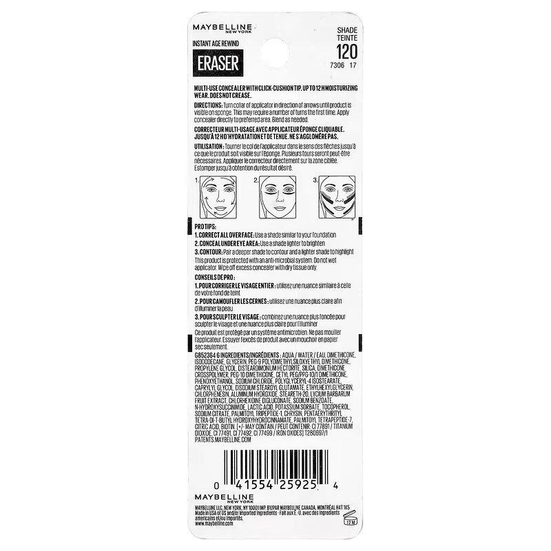 Maybelline, Instant Age Rewind, Eraser, Multi-Use Concealer, 0.2 fl oz (6 ml)