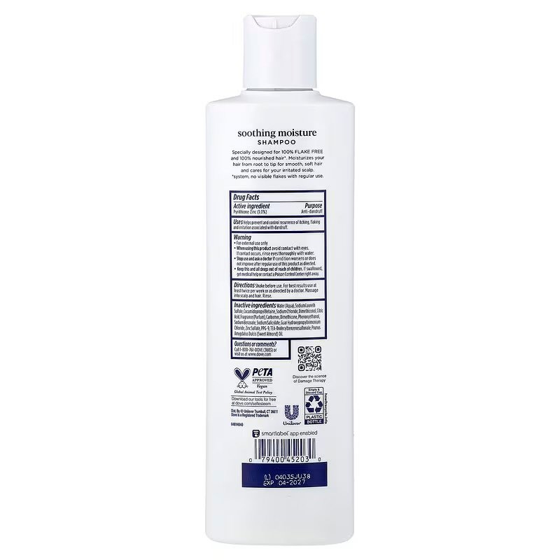 شامبو دوڤ مضاد للقشرة -Dove, Anti-Dandruff Shampoo, Soothing Moisture, 12 fl oz (355 ml)