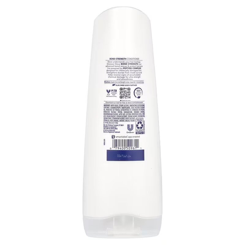بلسم دوڤ لتقوية الشعر-Dove, Bond Strength + Peptide Complex Conditioner, 12 fl oz (355 ml)