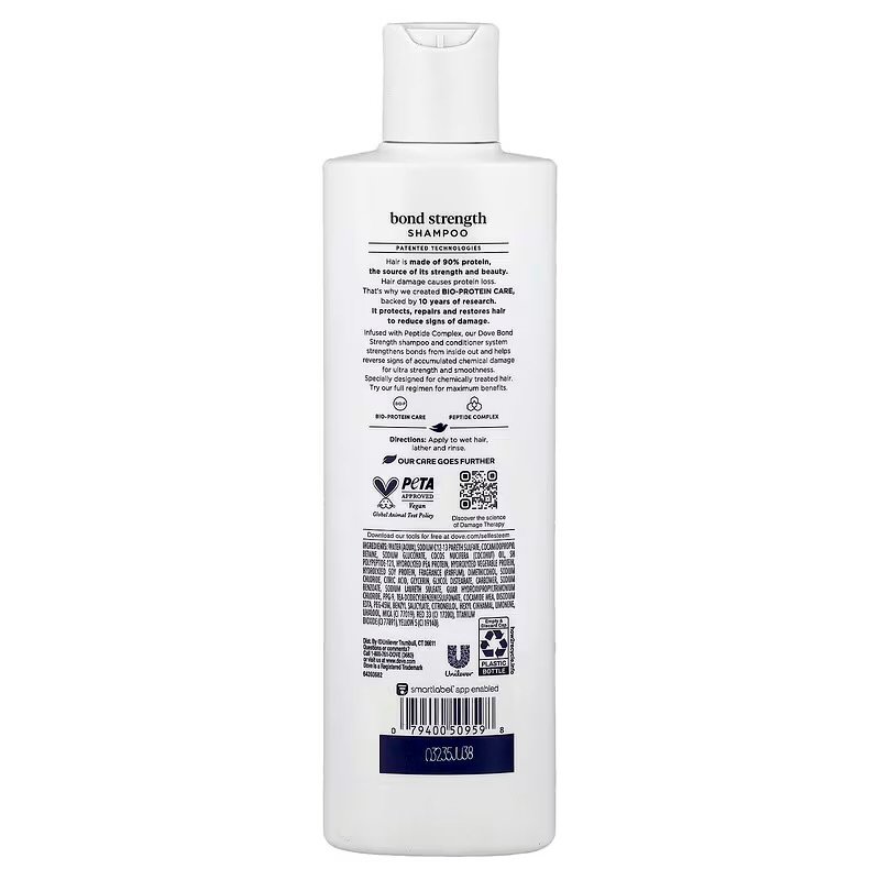 شامبو دوڤ لتقوية الشعر-Dove, Bond Strength + Peptide Complex Shampoo, 12 fl oz (355 ml)