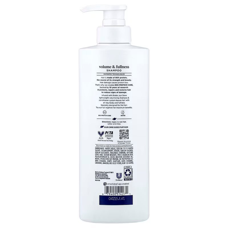 شامبو دوڤ لتكثيف الشعر-Dove, Volume & Fullness, Shampoo, 18 fl oz (532 ml)