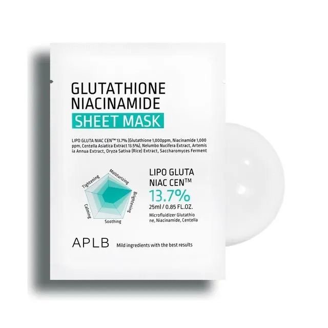 APLB - Glutathione Niacinamide Sheet Mask Bundle Set 5 pcs