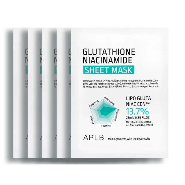 APLB - Glutathione Niacinamide Sheet Mask Bundle Set 5 pcs