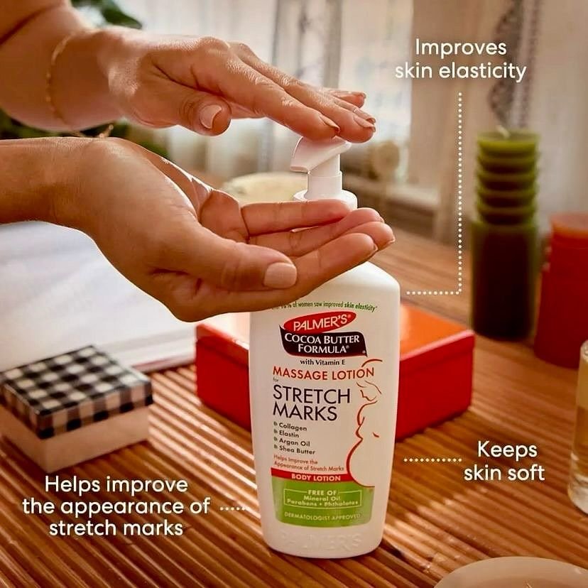 Palmer’s‏, ®Cocoa Butter Formula الغني بفيتامين E، دهان تدليك لعلامات التمدد، (250 مل)