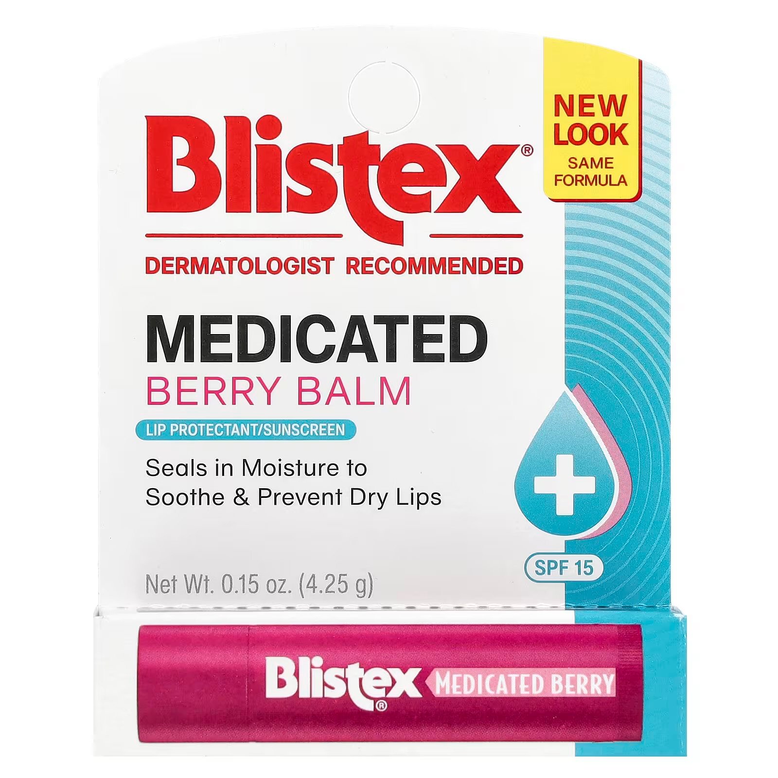 Blistex‏, مرطب شفاه علاجي واقي الشفاه / واقي من الشمس، بعامل حماية من الشمس 15، توت