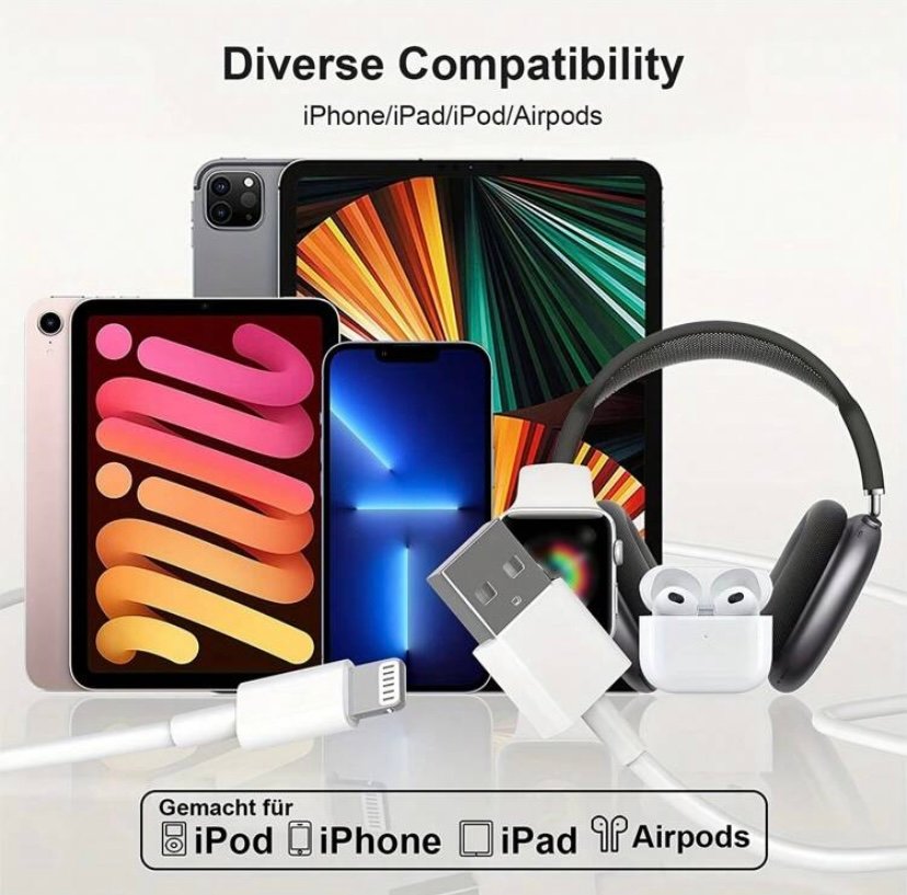 سلك Lighting+USB A