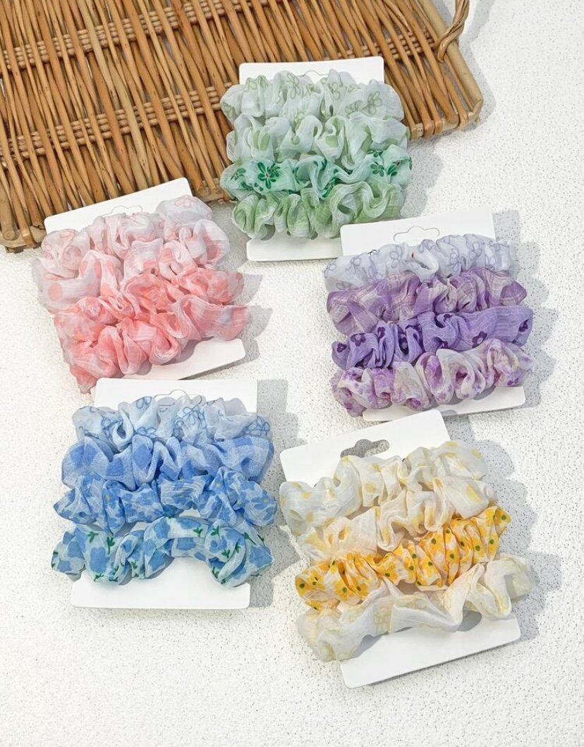 ربطات شعر ملونة-4 قطع