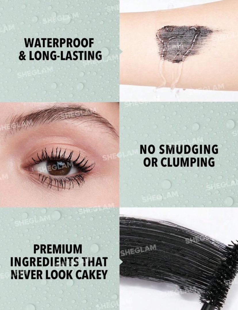 مسكارا شيقلام مضادة للماء-Sheglam All‑in‑One Volume & Length Waterproof Mascara