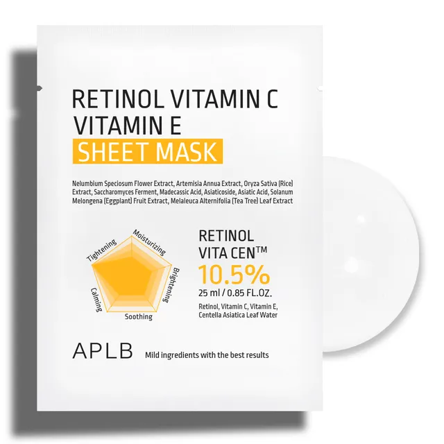 APLB - Retinol Vitamin C Vitamin E Sheet Mask -1pcs