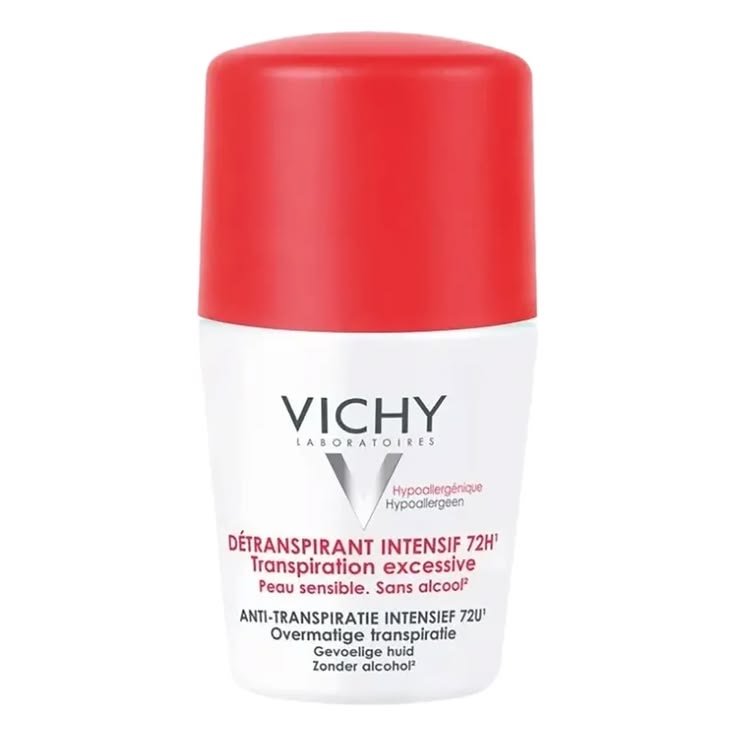 Vichy Intensive Antiperspirant 72H Excessive Perspiration 50 ml - فيتشي مزيل العرق المفرط رول 72 ساعة 50 مل